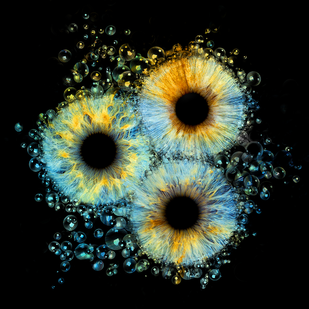 irisfoto druppels trio